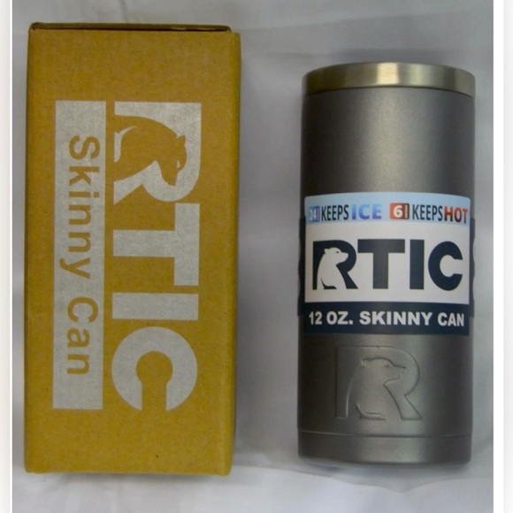 RTIC skinny can cooler with deer sticker - Picture 1 of 8